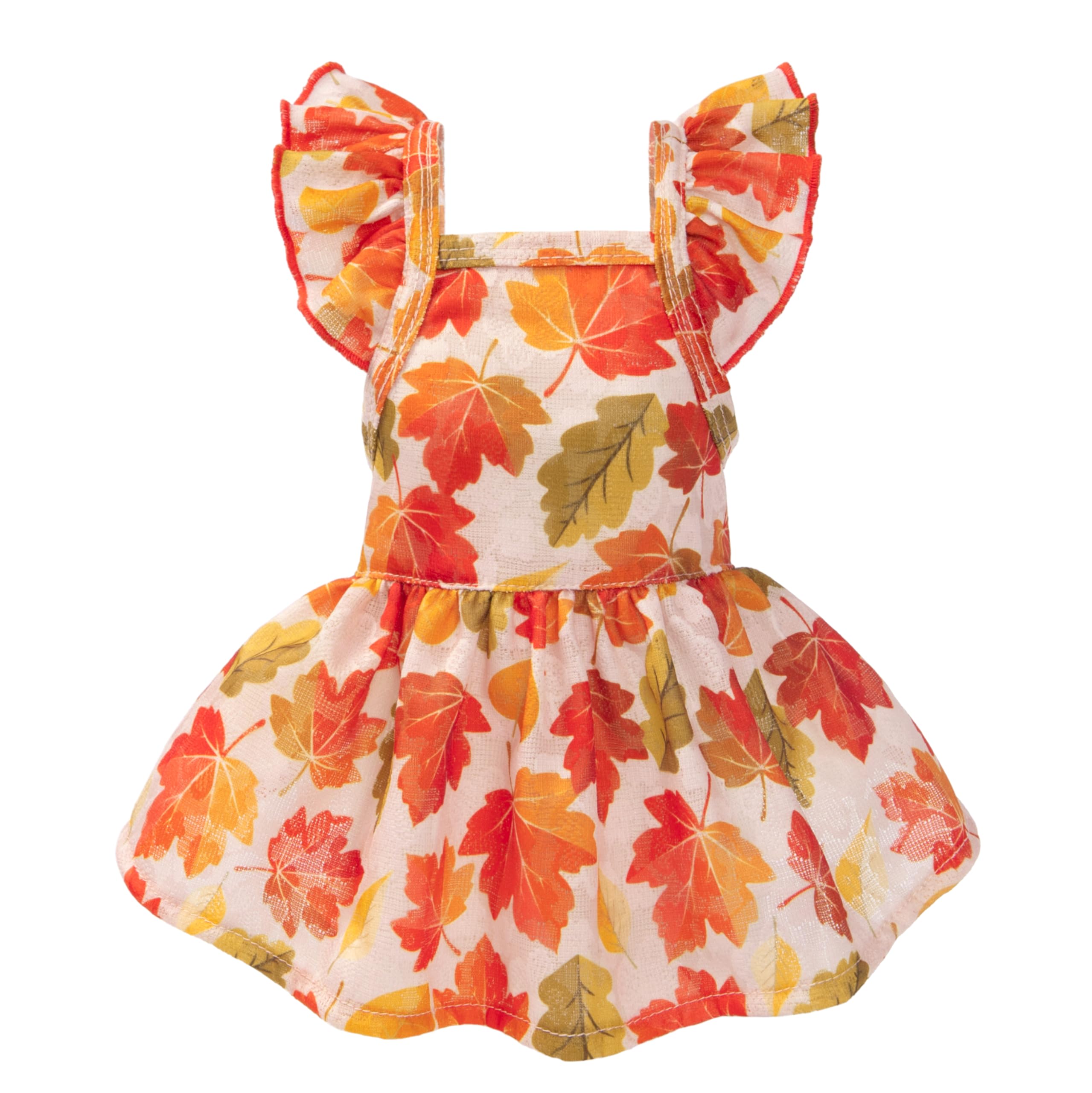 Fitwarm Maple Dog Dress, Ruffled Doggy Thanksgiving Dress, Fall Dog Cl Petocart Fitwarm Maple Dog Dress, Ruffled Doggy Thanksgiving Dress, Fall Dog Cl Petocart